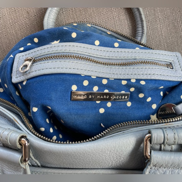 Marc by Marc Jacobs Blue Hobo Crossbody Bag 100% Cow Leather - Picture 15 of 16